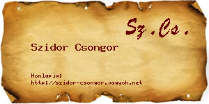 Szidor Csongor névjegykártya